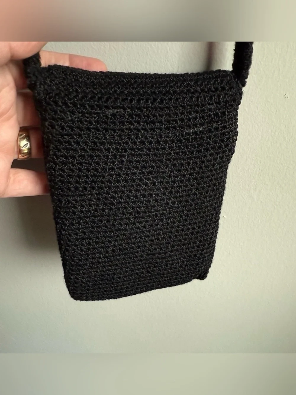 The SAK Mini Purse Black with Front Flap